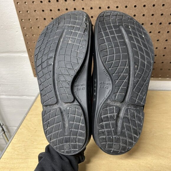 Oofos OOahh Black Recovery Support Slides Unisex Men's 9 / Women's 11 - Picture 8 of 9